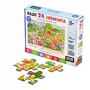 Puzzle - Wimmelbuch. Park rozrywki (24 elementy)