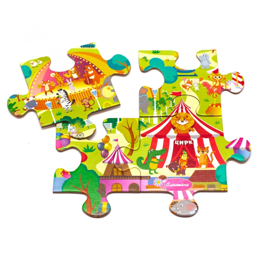 Puzzle - Wimmelbuch. Park rozrywki (24 elementy)