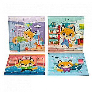4-in-1 Puzzle Set. My Day (9, 16, 25, 36 Pieces)