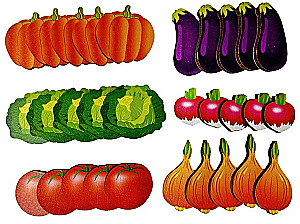 Counting Material in a Bag - Vegetables