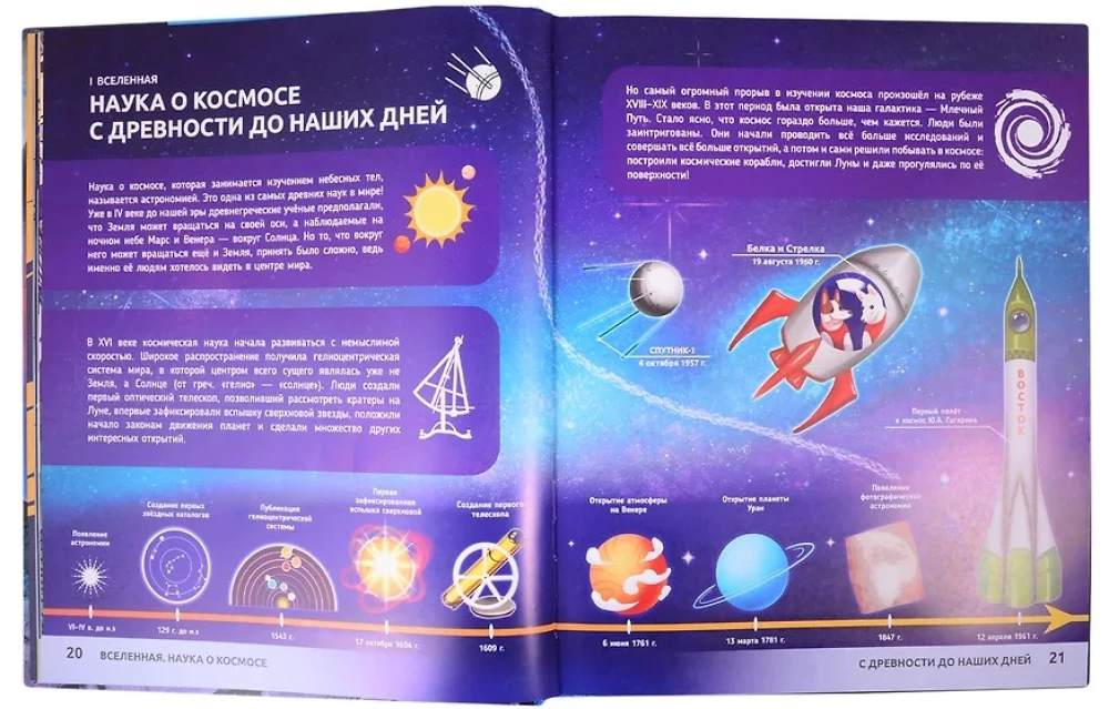 Space. From a speck of dust to a galaxy. Encyclopedia in augmented reality, A4, hardcover