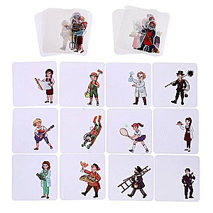 Plastic Lotto for Toddlers 4+ Who Works Where? Matching Professions