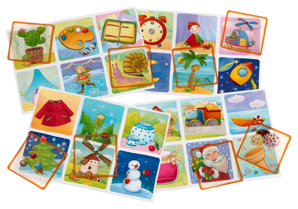 Plastic Lotto for Toddlers 3+ What is Missing? Finding the Pieces