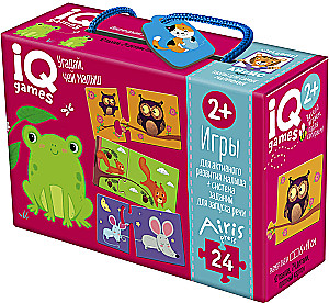 IQ games for the youngest. Pairs. Guess whose baby 2+. Speech launch