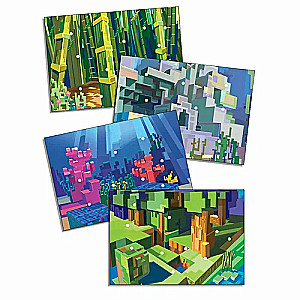 Development set - Velcro. In the style of Minecraft. A distant journey