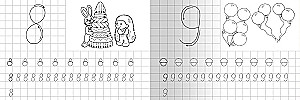 Copybooks for Kindergarten. Numbers: Writing and Counting