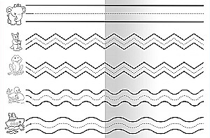 For kindergarten. Handwriting practice. We outline and draw correctly