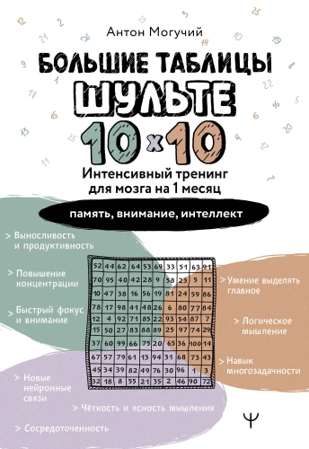 Large Schulte Tables 10x10. Intensive Brain Training for 1 Month. Breakdowns: Memory, Attention, Intelligence