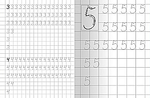For Kindergarten. Notebook with Writing Exercises. Numbers