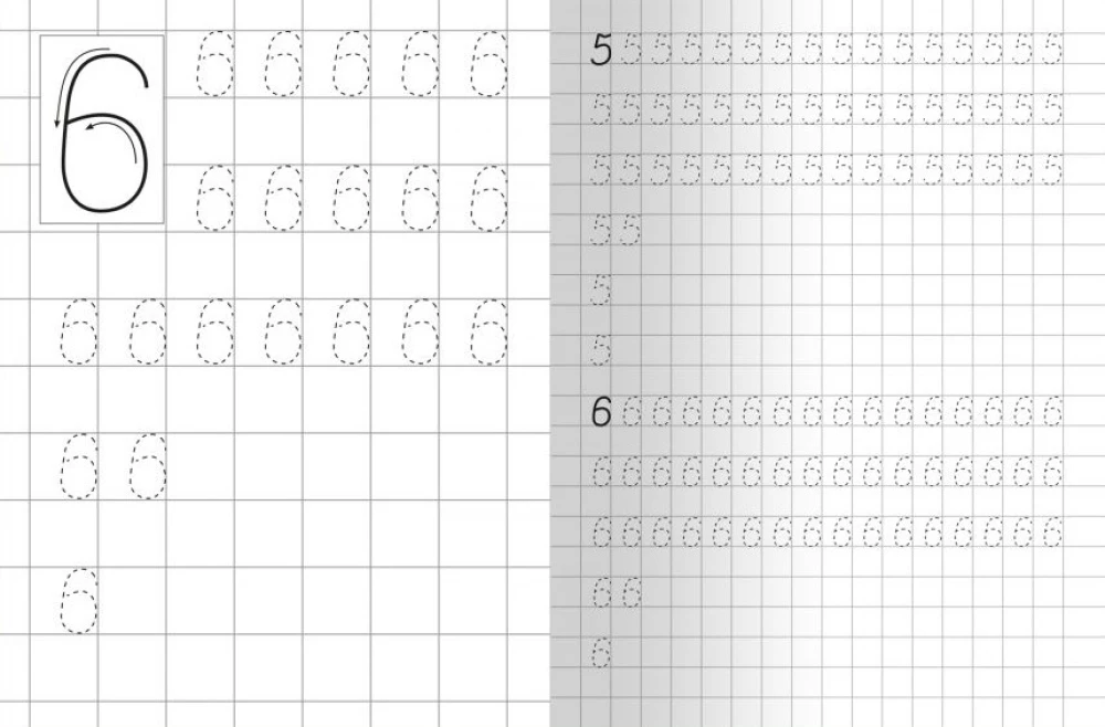 For Kindergarten. Notebook with Writing Exercises. Numbers