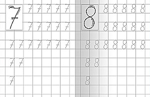 For Kindergarten. Notebook with Writing Exercises. Numbers