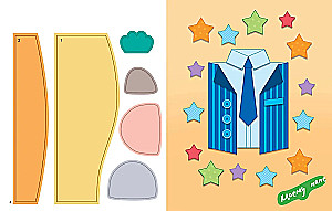 Three-Dimensional Paper Applications. Holidays for Boys