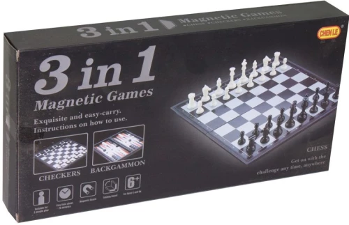 Magnetic Game 3 in 1 (Chess, Checkers, Backgammon)