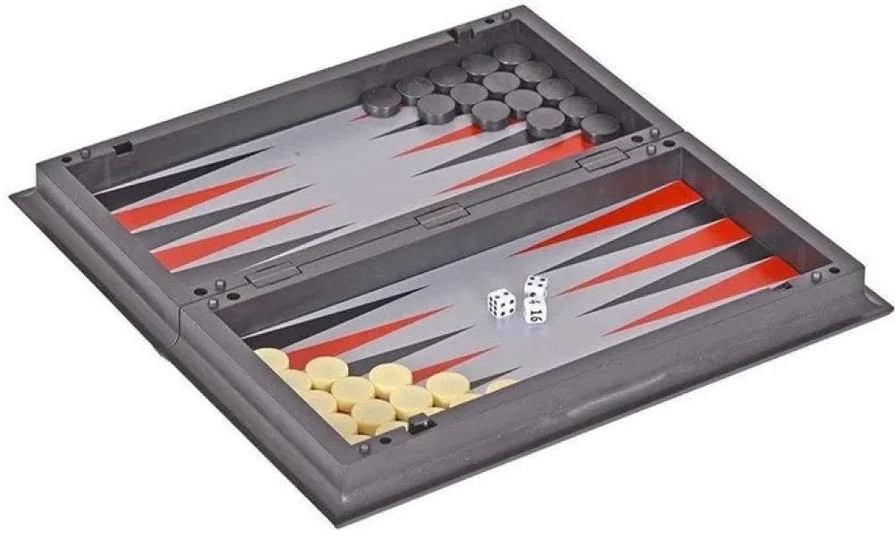 Chess, checkers, backgammon, and cards. 4 in 1 magnetic game set