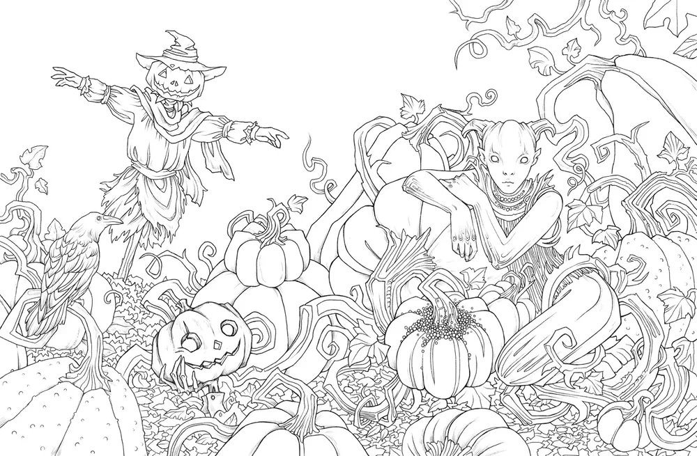 City of Charms and Potions. Coloring Book with Illustrations by Ana Nagran