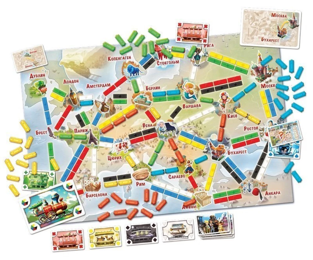 Board Game - Ticket to Ride: Junior. Europe