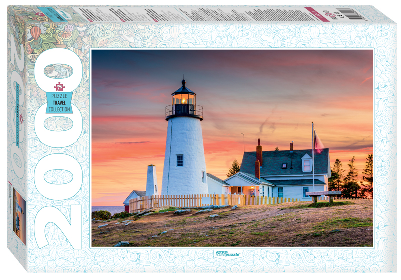 Puzzle 2000 - USA. Lighthouse at Pemaquid Point
