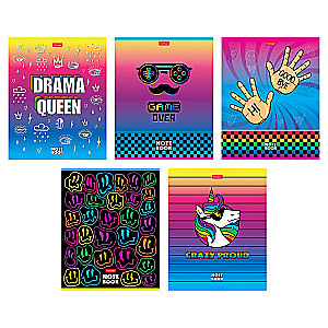 Тетрадь в клетку, 48 листов - CrazyColor, в ассортименте