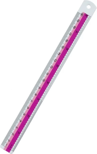Metal ruler, 20 cm, assorted