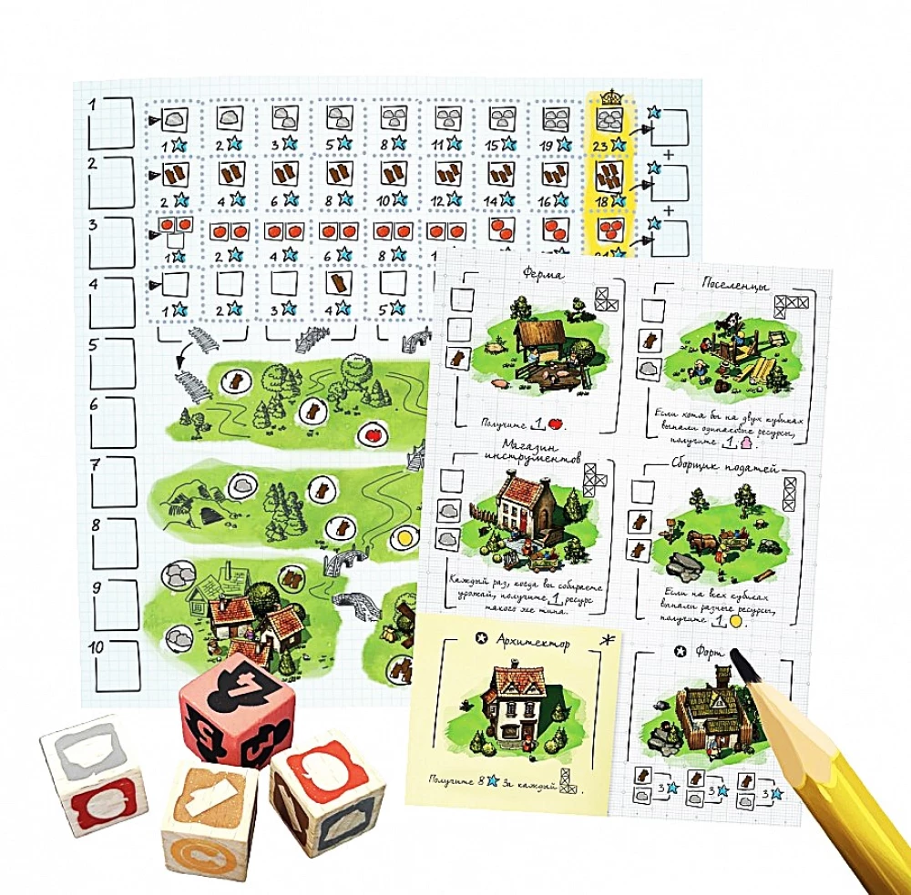 Board Game - Settlers. Sketches of the Empire