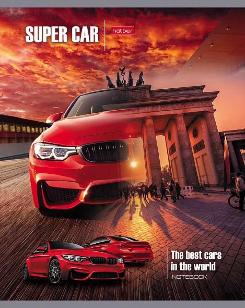 Notes w kratkę, 48 kartek - SUPER CARS
