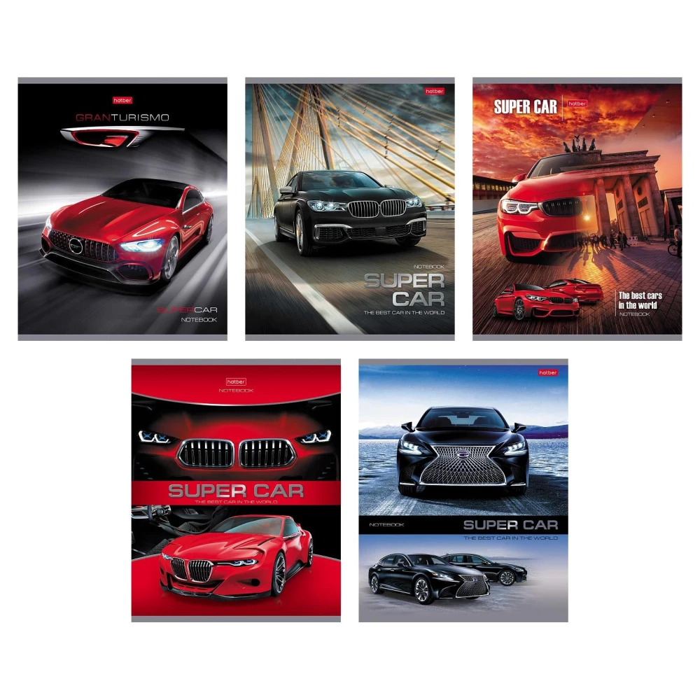 Notes w kratkę, 48 kartek - SUPER CARS