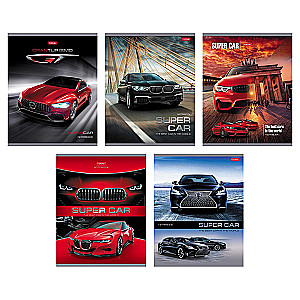 Notes w kratkę, 48 kartek - SUPER CARS