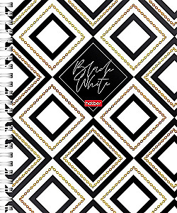 Grid Notebook, 96 Sheets - Black&White, Assorted