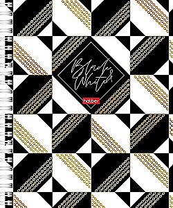 Grid Notebook, 96 Sheets - Black&White, Assorted