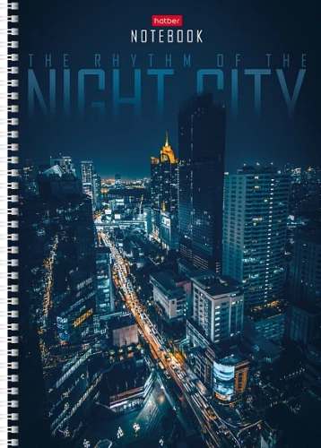 A lined notebook, 80 sheets - Rhythm of the Night City