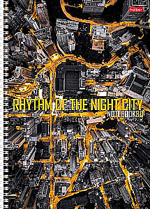 Notatnik w linie, 80 kartek - Rytm nocnego miasta