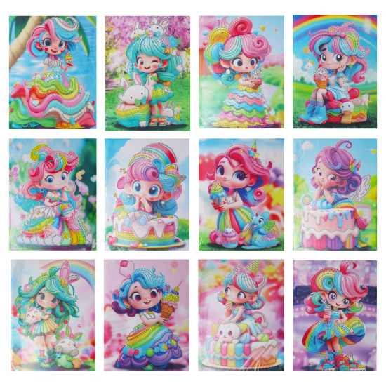 Diamantmalerei mit partieller Verlegung - Zefirkis, 23x30 cm, in verschiedenen Ausführungen