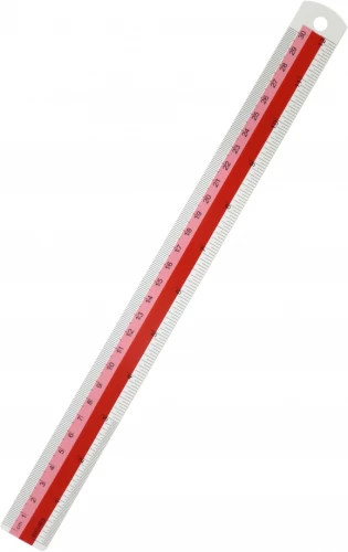 Metal ruler, 30 cm, with design, assorted