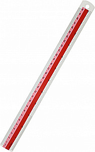Linijka metalowa, 30 cm, z wzorem, w asortymencie