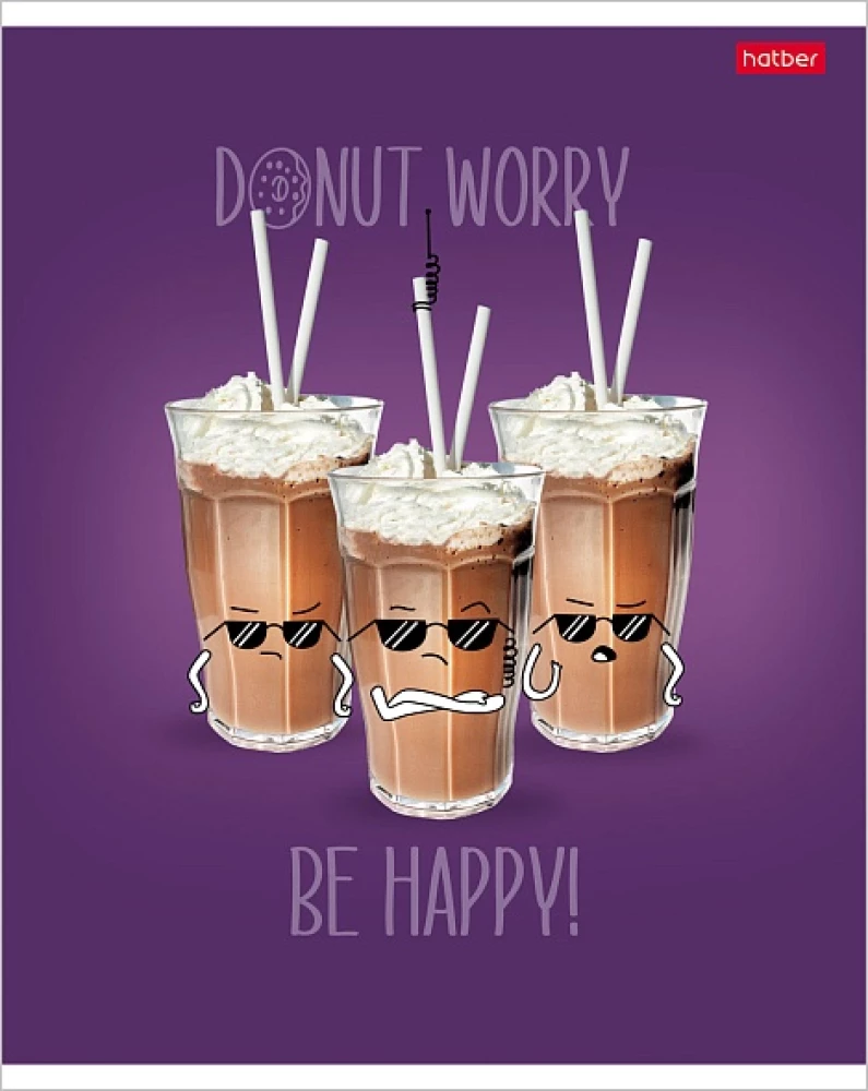 Teczka w kratkę, 48 kartek - Donut Worry, w asortymencie