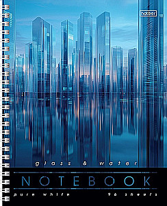 Notebook w kratkę, 96 stron - Glass&Water, w asortymencie