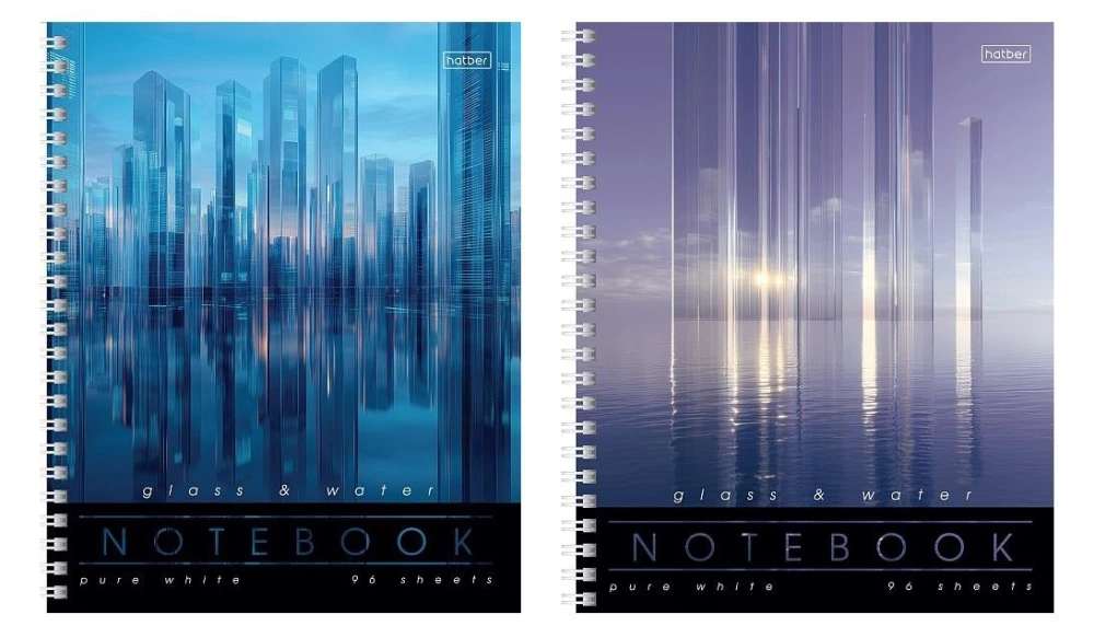 Notebook w kratkę, 96 stron - Glass&Water, w asortymencie