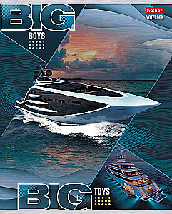 Тетрадь в клетку, 48 листов - BIG boys - BIG toys, в ассортименте