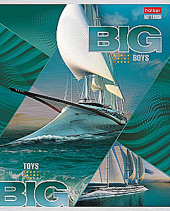 Тетрадь в клетку, 48 листов - BIG boys - BIG toys, в ассортименте