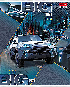 Тетрадь в клетку, 48 листов - BIG boys - BIG toys, в ассортименте