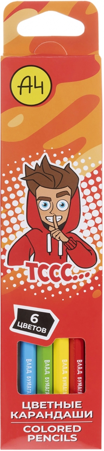 Colored Pencils - Vlad A4, 6 colors