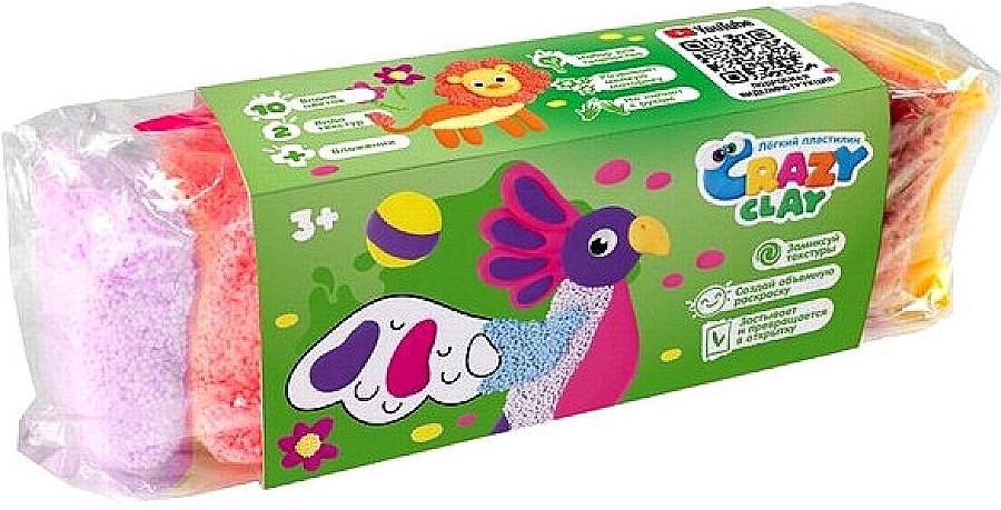 Kūrybinių rinkinys iš lengvo plastilino - Crazy Clay. Zoo sodas