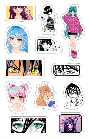Sticker-Set - Anime