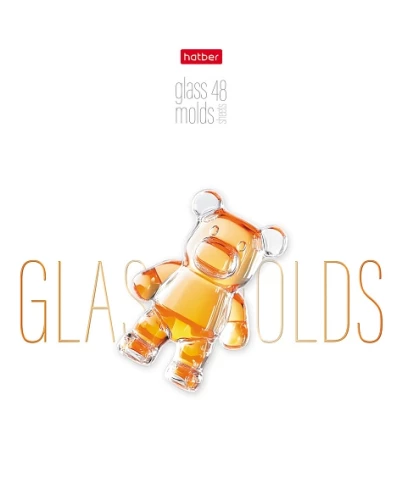 Notebook with lines, 48 sheets - Glass molds, assorted