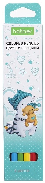 Colored Pencils - The Adventures of Cat Pie, 6 Colors