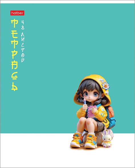 Zeszyt w kratkę, 48 stron - Kawaii, w asortymencie