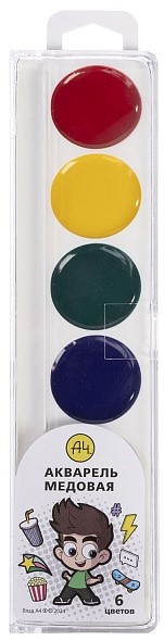 Honey watercolor semi-dry - Vlad A4, 6 colors