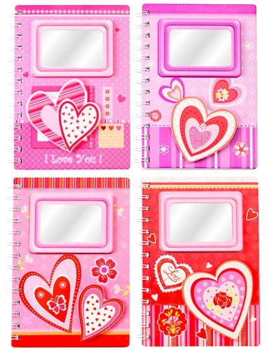 Notebook - Hearts, assorted