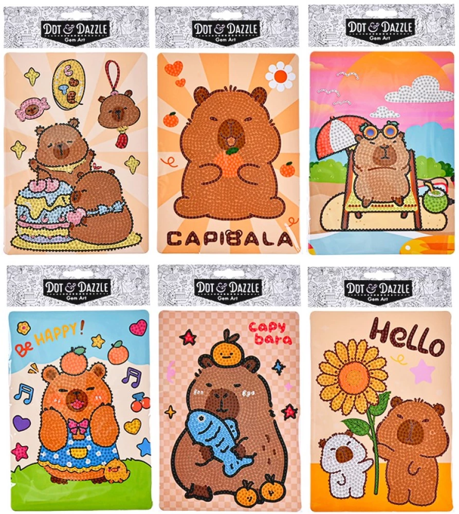 Diamond Mosaic - Capybara, partial layout, assorted