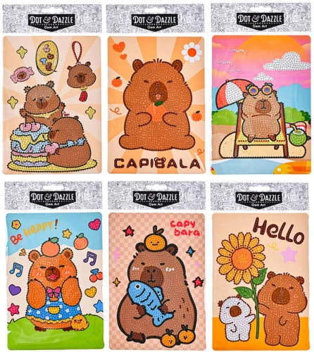Diamond Mosaic - Capybara, partial layout, assorted